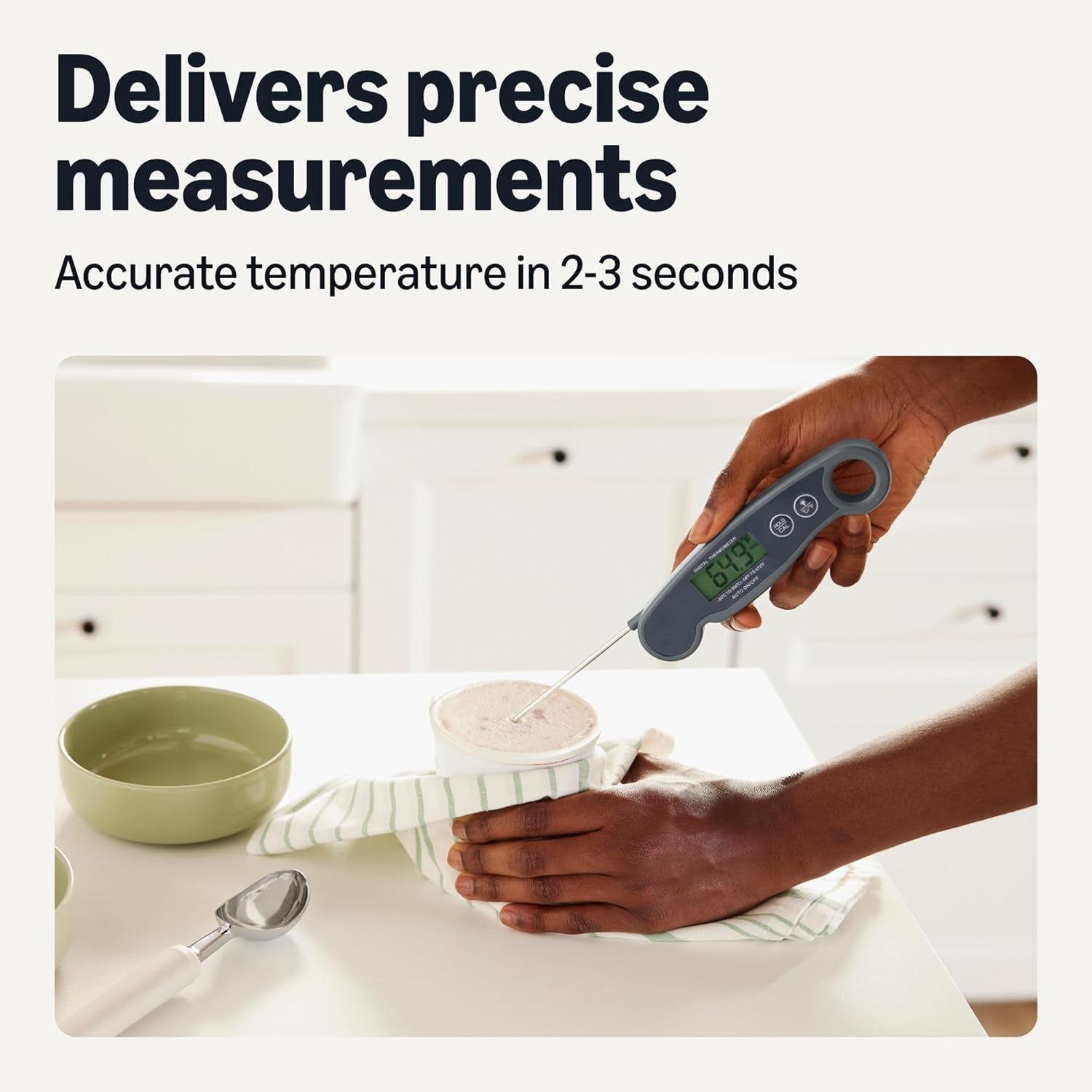 Instant Read Digital Meat Thermometer, Water-Resistant
