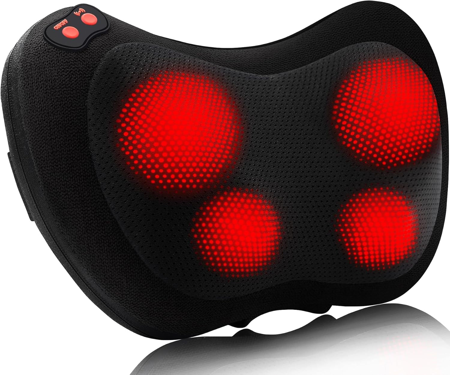 Back Massager with Heat,Shiatsu Neck Massage Pillow for Neck,Shoulder,Foot&Lower Back Pain Relief Deep Tissue,Body Muscle Relaxation Tool Gifts for Women/Mom/Dad(Black)