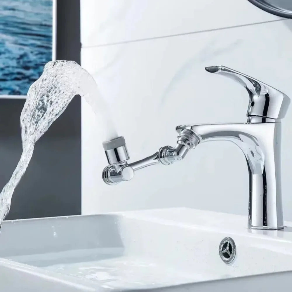 1080° Rotating Splash Filter Metal Faucet Extender Dual Mode Kitchen Faucet Bubbler Splash Nozzle Robotic Arm Kitchen Accessory