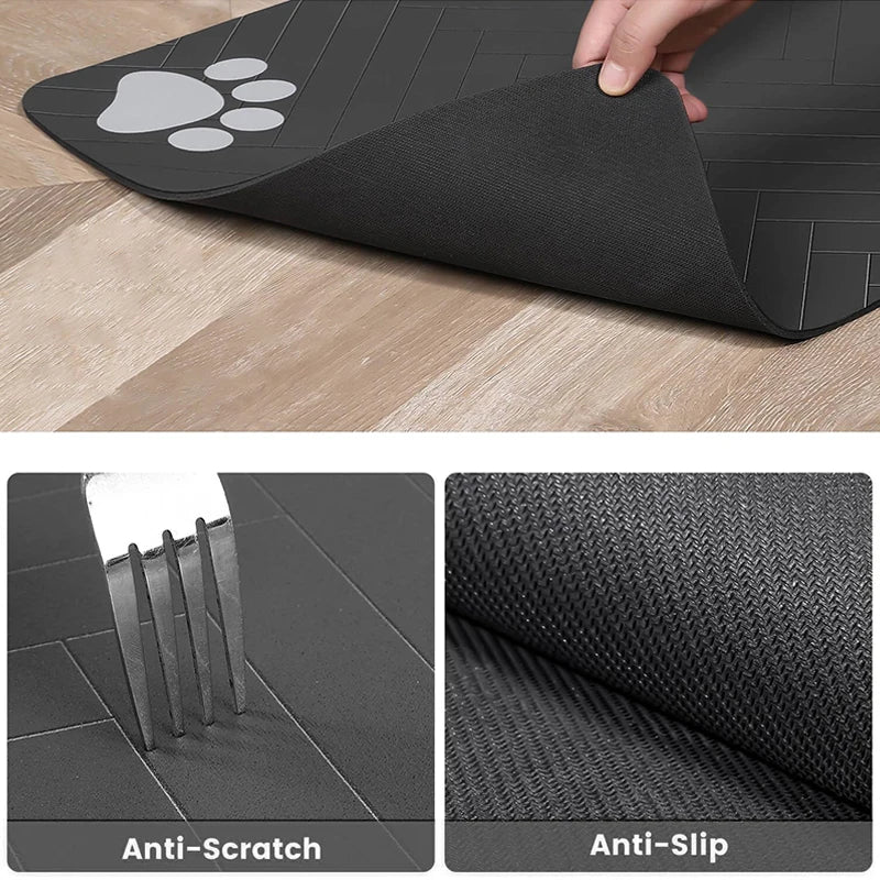 Pet Feeding Mat — Waterproof Non-Slip Food & Water Bowl Mat