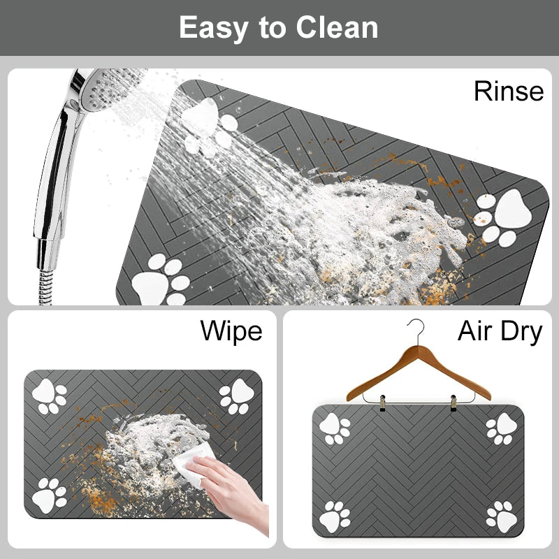 Pet Feeding Mat — Waterproof Non-Slip Food & Water Bowl Mat