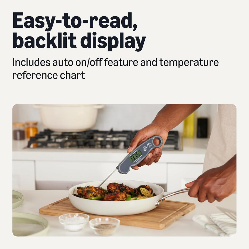 Instant Read Digital Meat Thermometer, Water-Resistant