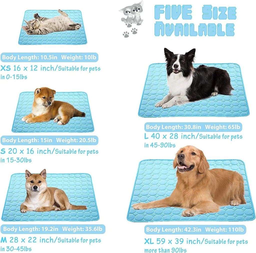 Dog cooling mat portable and foldable